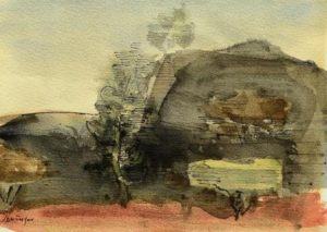 Ferdinand Springer: Imaginäre Landschaft mit Bäumen (Provence) - (Galerie)
